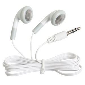 Usine en gros 3.5MM moins cher écouteurs blanc <span class=keywords><strong>filaire</strong></span> écouteur intra-auriculaire jetable casque pour Bus compagnie aérienne Tour Guide Musée - Product Image 1
