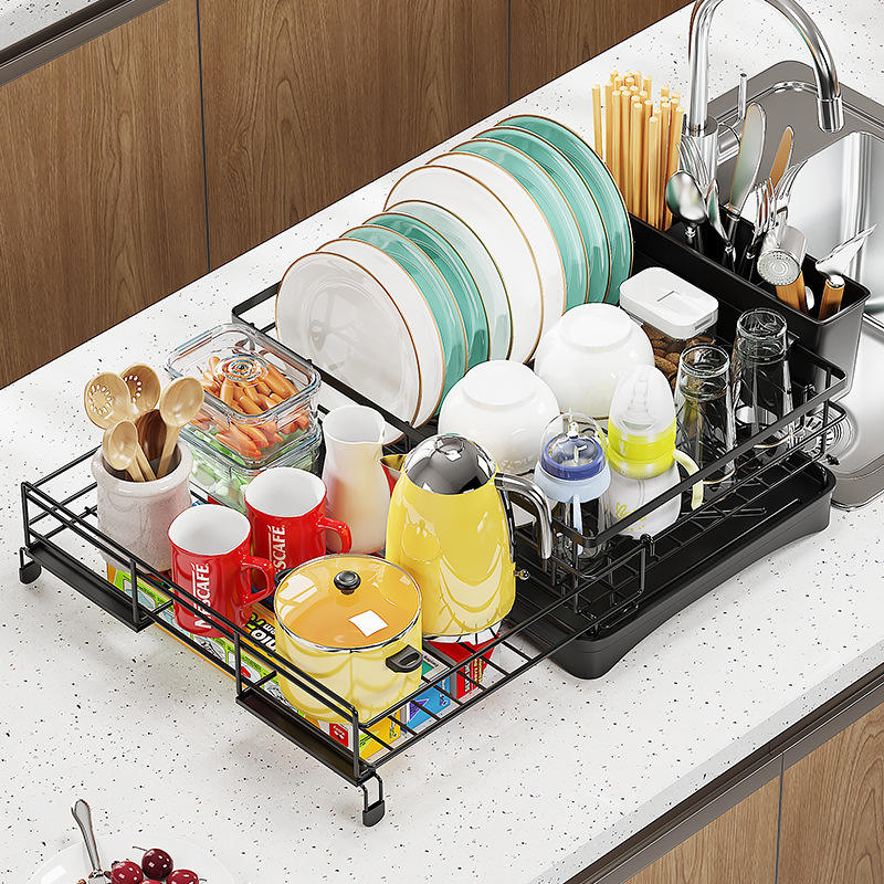 Tier Dish Drying Rack Multi-functional Space Saving Dish Rack