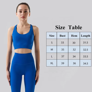 Soutien-gorge de sport de style nouveau, dos croisé, col en U, maintien élevé, respirant, sous-vêtements de fitness pour femmes - Product Image 4