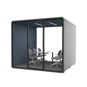 Cabine insonorisée pour bureau, <span class=keywords><strong>en</strong></span> verre privé, intérieure, verte, pour réunions de travail - Product Image 5