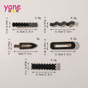 Pin Rambut Aksesori Vintage Perempuan, Gaya Hitam dan Putih Pin Rambut - Product Image 3