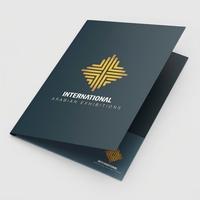 Carpeta de Documentos Escolar A4 con Logotipo UV Personalizado, Carpeta de Negocios, Carpeta de Presentación con Bolsillos y Ranura para Tarjetas de Visita
