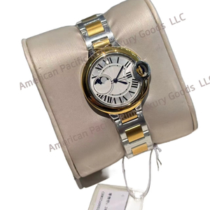 Reloj de Acero Inoxidable de Dos Tonos con Esfera de Números Romanos y Movimiento Automático para Hombre - Product Image 3