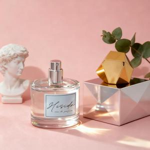 ขวดน้ำหอมแก้วสีทองทรงกลมใสหรูหราขนาด30มล. 50มล. 100มล. ขวดน้ำหอมสเปรย์เปล่าพร้อมกล่องบรรจุภัณฑ์ดีไซน์แบบกำหนดเอง - Product Image 2