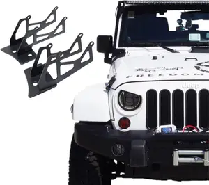 Metall Windschutz scheibe untere Ecke Scharnier Dual LED Spot Flutlicht halterungen Montage Kompatibel mit 2007-2018 Jeep Wrangler JK