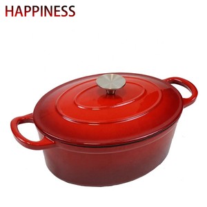 Casserole en fonte émaillée de forme ovale, très vendue, couleur, marmite, ustensiles de cuisine - Product Image 1