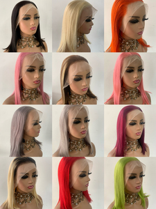 <span class=keywords><strong>Perruque</strong></span> Lace Frontale DX012 Dyna Street Bob Rose Poudré, Cheveux Humains <span class=keywords><strong>Harley</strong></span> Bob 14 pouces pour Femmes Noires, Chapeau Bob Jacquemus - Product Image 5