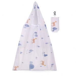 Bolsa de Compras Reutilizable Ecológica con Logotipo Personalizado, Bolsas Plegables de Nailon y Poliéster 190T con Bolsa de Transporte - Product Image 4