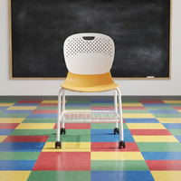 Chaise de réception moderne en plastique pour salles d'attente, événements hôteliers, conférences, formations et lieux scolaires