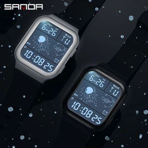 Personalisieren Sie Ihr Eigenes Logo SANDA 6052 Elektronische Outdoor-Sport Wasserdichte Astronauten-Serie Junior Studenten Herren Digital-Armbanduhr - Product Image 2
