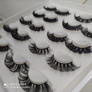 Ciglia drammatiche 20mm di visone finto super arricciatura ciglia russe riutilizzabili 10 paia di confezioni di ciglia soffici e sottili set all'ingrosso - Product Image 5