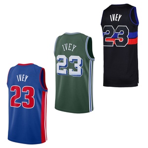 Erkek Detroit #23 Jaden Ivey klasik basketbol üniforması nefes hızlı kuru işlemeli dikişli spor kıyafetleri - Product Image 2