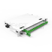 Kotak Distribusi Serat Optik 144-Core SM G657A1 ODF dengan Konektor SC, Kompatibel OM3, POE, GPRS, Rak Modular, untuk Pusat Data Telekomunikasi (Cold)