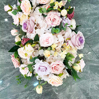 Guirlande florale artificielle en cascade de roses pêche dégradées pour la décoration de table de mariage et de banquet