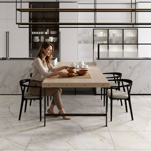 Carreaux de porcelaine effet terrazzo Soul Crema 60x120cm, collection rustique pour extérieur avec surface sculptée - Product Image 6