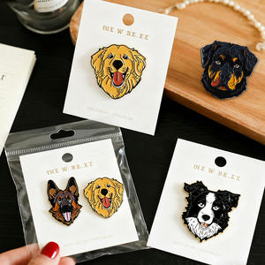 Supply Dog Portrait Weiche Emaille Abzeichen Set Verschiedene Rassen in stilisierten Cartoon-Format für Haustier kultur Merch <span class=keywords><strong>Derivative</strong></span> Gift Custom - Product Image 6