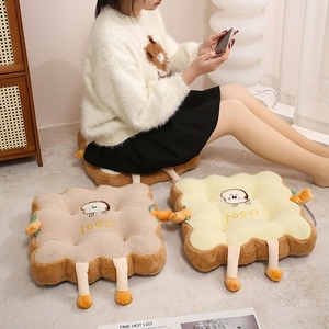 Cojín de Peluche con Forma de Galleta de Brotes de Frijol, Cojín de Peluche con Forma de Tostada, Cojín Cómodo para Decoración del Hogar - Product Image 3