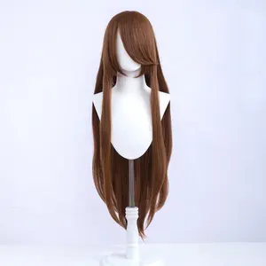 Wig Factory Wholesale 100cm Wig Cosplay Multi Colors Long Straight Peluca Heat Resistant Wigs Synthetic Anime Hair Cosplay French Lace 1PC