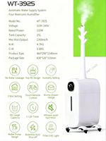 Humidificateur WT-3925 avec minuterie de chauffage 1-12h, lumière UVC 25L, arrêt automatique sans eau, pour usage domestique et hôtelier, télécommande tactile en plastique