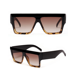 2020 Mode Plat Top Lunettes De Soleil Carré Surdimensionné Lunettes De Soleil <span class=keywords><strong>UV400</strong></span> Designer lunettes de soleil - Product Image 5