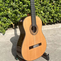 Guitare classique professionnelle Aiersi 4/4 de haute qualité, entièrement en cèdre, avec touche surélevée, fabriquée à la main, de style espagnol, idéale pour les concerts.
