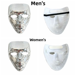 Masque miroir pour fête <span class=keywords><strong>disco</strong></span>, Halloween, anniversaire, Noël, masque en verre pour hommes et femmes, motif de dessin animé réfléchissant scintillant - Product Image 5