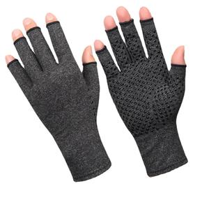 Guantes para la artritis de algodón gris sin dedos personalizados, guantes de compresión de mano terapéuticos reumatoides ortopédicos para la artritis - Product Image 2
