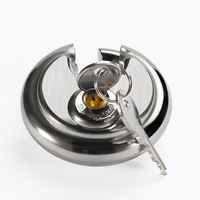 Cadenas rond en acier inoxydable 201 étanche et antirouille de 70 mm avec 2 clés en fer
