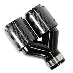1 pièce, marque YUEYANG, tuyaux d'échappement et embouts en fibre de carbone mate de 1,5 mm d'épaisseur, pour voiture universelle, avec garantie de 12 mois - Product Image 3
