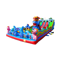 Château gonflable commercial avec toboggan, château gonflable pour adultes et enfants, château gonflable d'extérieur