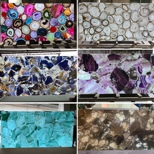 Trung Quốc nhà máy Backlit Hồng Onyx tường bằng đá cẩm thạch nền Bảng điều khiển trang trí nội thất mờ màu Hồng Onyx slab đá - Product Image 5