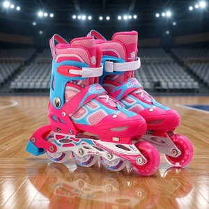 Patins à roulettes en aluminium de haute qualité pour enfants, <span class=keywords><strong>taille</strong></span> réglable, chaussures de patinage à roulettes lumineuses, garçons filles, hiver - Product Image 1