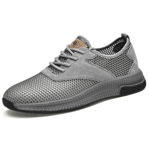 Homens Correndo Sapatos Mínimos Caminhada Jogger Jogging Deslizamento em Tênis Lace up Couro De Pele De Porco Net Pano <span class=keywords><strong>Air</strong></span> Mesh Oco Out <span class=keywords><strong>Air</strong></span> Hole - Product Image 2