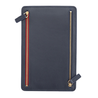 Luxe femmes mince à trois volets en cuir PU porte-cartes de visite Logo personnalisé poche à monnaie avec fermeture à clip agréable pour un usage professionnel