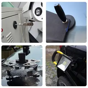 Tugas berat dilapisi karet sistem magnetik kendaraan pembuat film magnetik Mobil gunung batu cahaya Neodymium Mounting Magnet