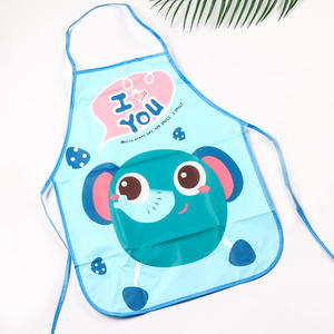 Plastica morbida PEVA grembiule bambino con chiusura a stringhe impermeabile grembiule per bambini per il disegno di giocare e mangiare - Product Image 2