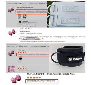 สายรัดข้อเท้าแบบมีน้ำหนักสำหรับออกกำลังกาย ROEGADYN พร้อมห่วงรูปตัว D ปรับระดับได้สำหรับเครื่องออกกำลังกายแบบสายเคเบิล - Product Image 6