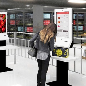 Siêu thị 27 inch tự xếp hàng Màn hình cảm ứng hóa đơn thanh toán tự thanh toán kiosk máy - Product Image 2