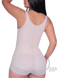 FAJA MARA POST PARTO NATURAL Y ESTETICA <span class=keywords><strong>SILUET</strong></span> BEIGE Chaleco moldeador Body Shaping Jumpsuit Tamaño grande Abdomen posparto - Product Image 5