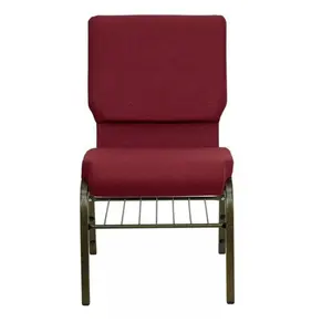 Church Chairs with Storage Racks Low Price High Quality Stacked Metal Wholesale Modern Fabric 25 Stackable Commercial Furniture