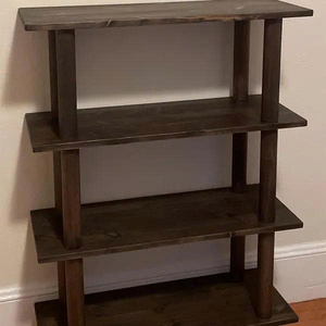High Quality Solid <b>Pine</b> Wood Bookshelf Mid Century Modern, 4-Tier Bookcase Eco-Friendly & Durable Feature Wholesale - Product Image 2