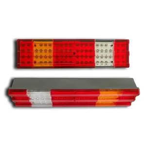 80LED Vrachtwagen Achterlicht Amber + Rood + Wit Achter Lamp Voor Zware Kon Gebruikt Voor Benz Truck