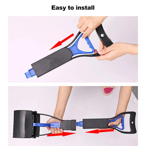 Pet Dog manico lungo Pet Pooper Scooper <span class=keywords><strong>cane</strong></span> gatto raccoglitore di rifiuti mascella Scoop raccogliere rifiuti puliti strumenti di pulizia per animali domestici 60CM - Product Image 6