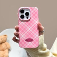 Nouvelle coque de téléphone en film rigide à motif écossais avec grande ouverture pour appareil photo pour iPhone 18 Pro Max 17 16 15 14, protection antichoc
