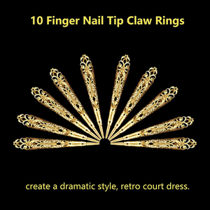 <span class=keywords><strong>Uñas</strong></span> <span class=keywords><strong>postizas</strong></span> <span class=keywords><strong>de</strong></span> lujo para <span class=keywords><strong>uñas</strong></span>, 10 unidades DIY, anillos <span class=keywords><strong>de</strong></span> <span class=keywords><strong>uñas</strong></span> con punta <span class=keywords><strong>de</strong></span> uña, Reina antigua, para disfraz, <span class=keywords><strong>2022</strong></span> - Product Image 5