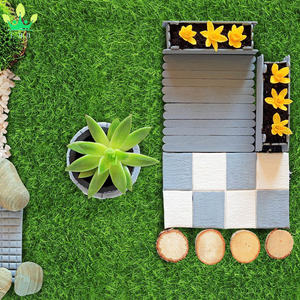 人工芝マットターフパッチ屋内屋外ガーデン芝生パティオバルコニー工芸品用人工芝グラスラグミニチュアガーデン - Product Image 4