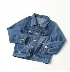 Turn-down collar spring fall clothes cotton coats baby and kids denim jackets