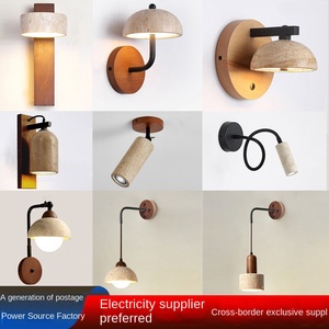 โคมไฟผนังเห็ด LED 6W สไตล์ญี่ปุ่น Sabi travertine โคมไฟ Nordic กึ่งวงกลมสำหรับทางเดินในร้านอาหาร - Product Image 6