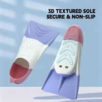 Palmes de plongée en silicone pour l'entraînement au bras de fer et la plongée en apnée, équipement assorti parent-enfant avec poche pour le pied