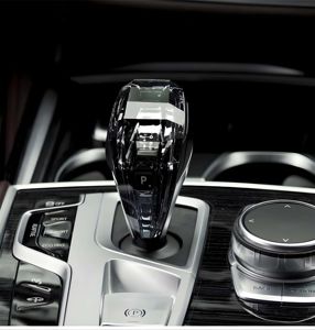 Avec emblème <span class=keywords><strong>M</strong></span> et affichage de vitesse, pommeau de levier de vitesse LED en cristal 3 pièces pour console <span class=keywords><strong>centrale</strong></span> de voiture <span class=keywords><strong>BMW</strong></span> Série F X5 F15 <span class=keywords><strong>X6</strong></span> F16 - Product Image 3